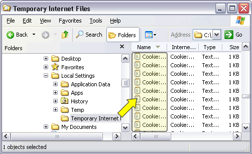 Viewing Temporary Internet Files